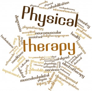 Abstract word cloud for Physical therapy with related tags and terms